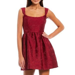 Sachin + Babi Burgundy Floral Mini Dress